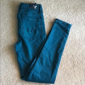 American Eagle blue jeggings